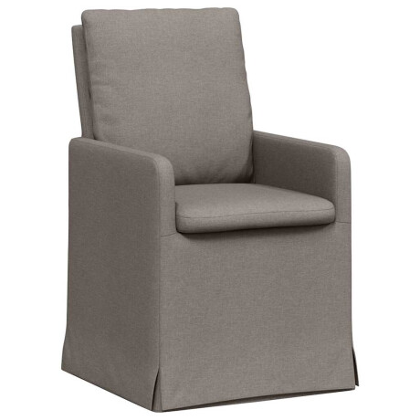 vidaXL Eettafelstoelen 2 pcs Taupe 57 x 67 x 98 cm Stof afbeelding2 - 1