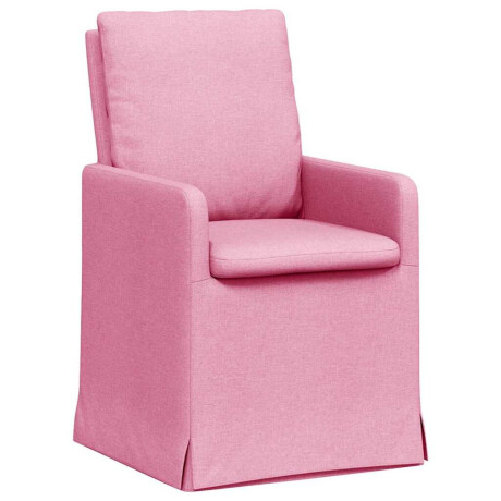 vidaXL Eetstoelen 2 pcs Roze 57 x 67 x 98 cm Stof afbeelding2 - 1