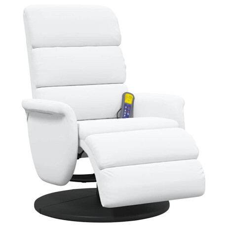 vidaXL Massage Recliner Stoel Wit 71 x 98 x 106 cm Kunstleer afbeelding2 - 1