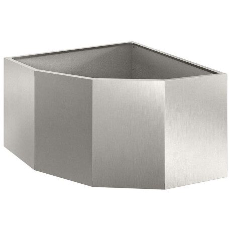 vidaXL Hoek Plantbak Zilver 60 x 60 x 35 cm Roestvrij staal afbeelding2 - 1