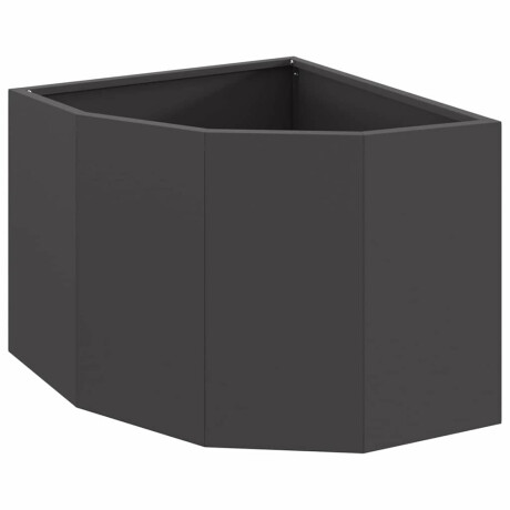 vidaXL Hoek Plantbak Zwart 45 x 45 x 35 cm Staal afbeelding2 - 1
