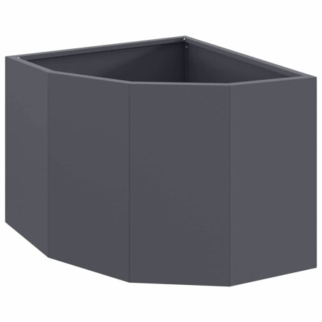 vidaXL Hoek Plantbak Antraciet 45 x 45 x 35 cm Staal afbeelding2 - 1