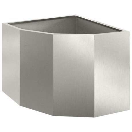 vidaXL Hoek Plantbak Zilver 45 x 45 x 35 cm Roestvrij staal afbeelding2 - 1