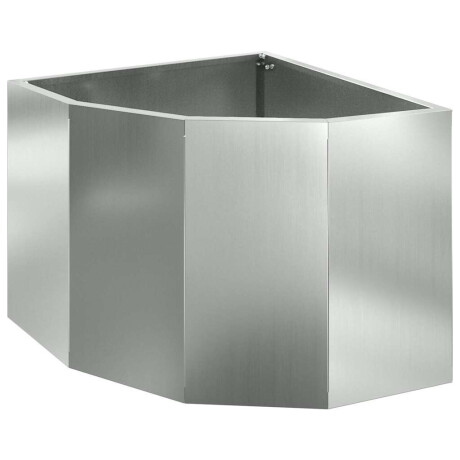 vidaXL Hoek Plantbak Zilver 45 x 45 x 35 cm Gegalvaniseerd staal afbeelding2 - 1