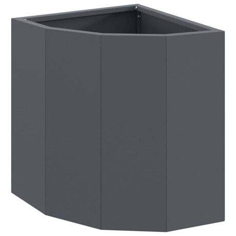 vidaXL Hoek Plantbak Antraciet 30 x 30 x 35 cm Staal afbeelding2 - 1