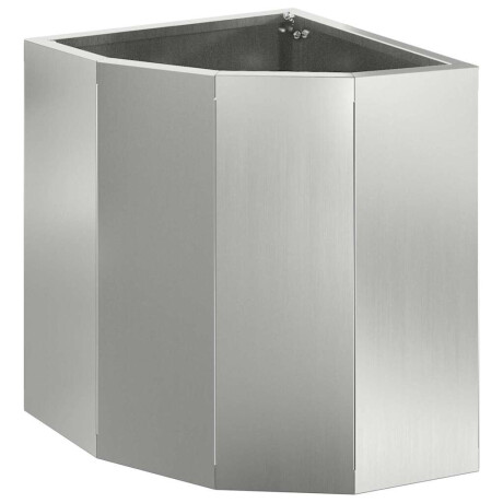 vidaXL Hoek Plantbak Zilver 30 x 30 x 35 cm Gegalvaniseerd staal afbeelding2 - 1