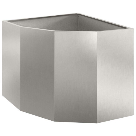 vidaXL Hoek Plantbak Zilver 60 x 60 x 50 cm Roestvrij staal afbeelding2 - 1
