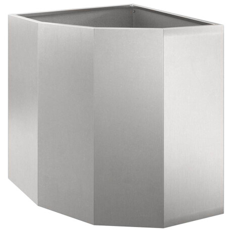vidaXL Hoek Plantbak Zilver 45 x 45 x 50 cm Roestvrij staal afbeelding2 - 1