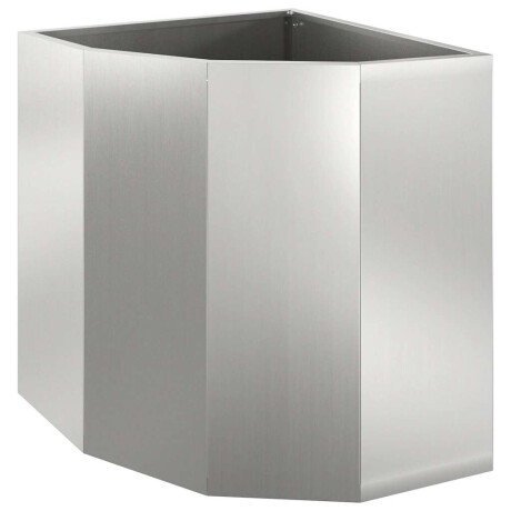 vidaXL Hoek Plantbak Zilver 45 x 45 x 50 cm Gegalvaniseerd staal afbeelding2 - 1