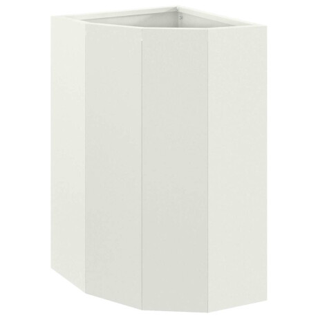 vidaXL Hoek Plantbak Wit 30 x 30 x 50 cm Staal afbeelding2 - 1