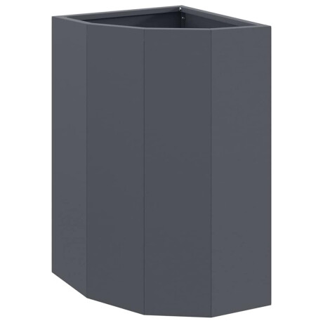 vidaXL Hoek Plantbak Antraciet 30 x 30 x 50 cm Staal afbeelding2 - 1