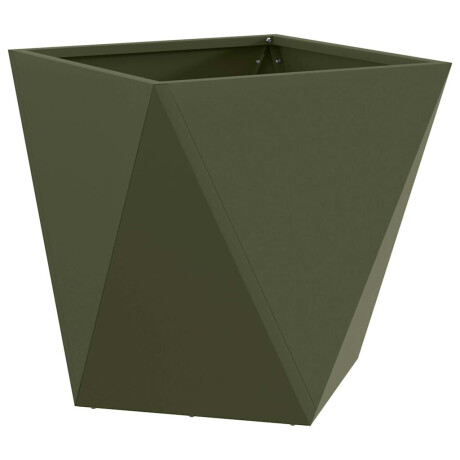 vidaXL Plantenbak Olijf Groen 40 x 40 x 40 cm Staal afbeelding2 - 1
