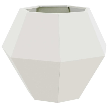 vidaXL Plantenbak Wit 75 x 75 x 60 cm Staal afbeelding2 - 1