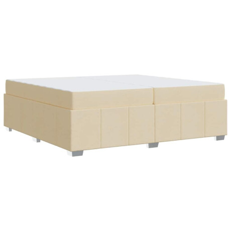 vidaXL Bedframe Crème 200 x 200 cm Stof afbeelding2 - 1