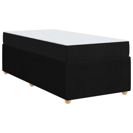 vidaXL Bedframe met matras Zwart 80 x 200 cm Stof afbeelding2 - 1