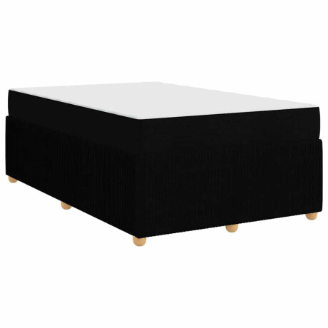 vidaXL Bedframe met matras Zwart 120 x 200 cm Stof afbeelding2 - 1