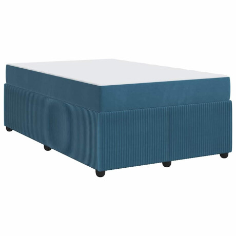 vidaXL Bedframe met matras Anders Blauw 120 x 200 cm Fluweel afbeelding2 - 1