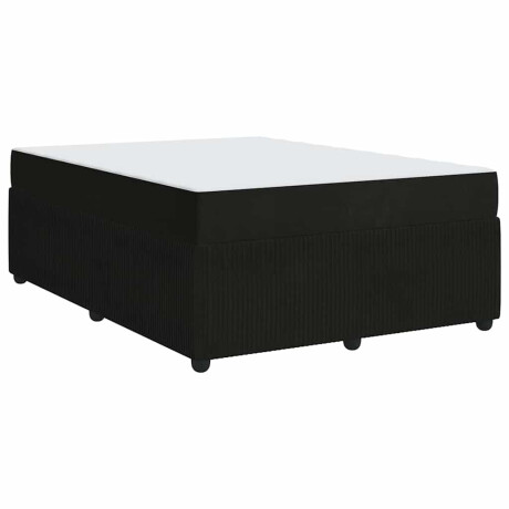vidaXL Bedframe met matras met matras Zwart 140 x 200 cm Fluweel afbeelding2 - 1