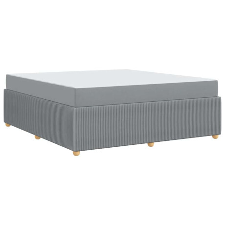 vidaXL Bedframe met matras Lichtgrijs 180 x 200 cm Stof afbeelding2 - 1