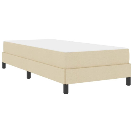 vidaXL Boxspringbed met matras Crème 80 x 200 cm Stof afbeelding2 - 1