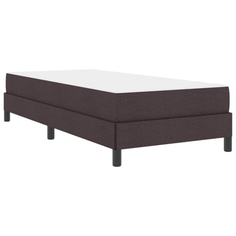 vidaXL Boxspringbed met matras Donkerbruin 100 x 200 cm Stof afbeelding2 - 1
