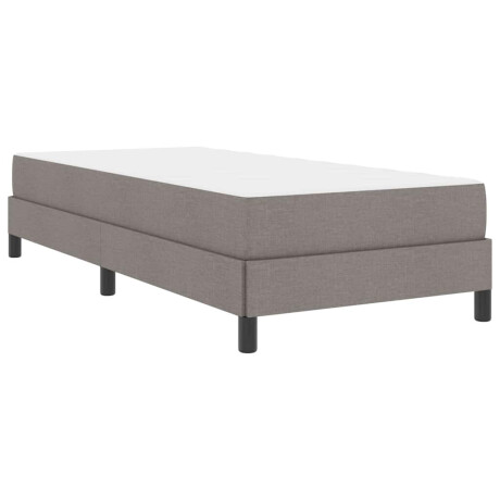 vidaXL Boxspringbed met matras Taupe 100 x 200 cm Stof afbeelding2 - 1