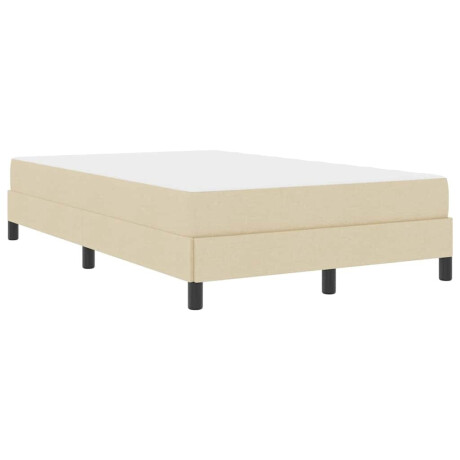 vidaXL Boxspringbed met matras Crème 120 x 200 cm Stof afbeelding2 - 1