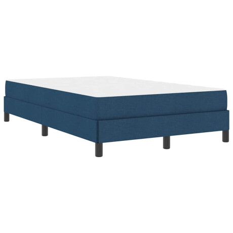 vidaXL Boxspringbed met matras Blauw 120 x 200 cm Stof afbeelding2 - 1