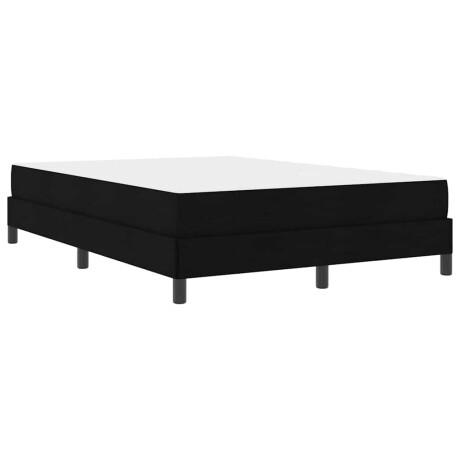 vidaXL Boxspringbed met matras Zwart 140 x 190 cm Stof afbeelding2 - 1