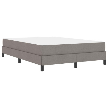 vidaXL Boxspring bed met matras Taupe 140 x 190 cm Stof afbeelding2 - 1