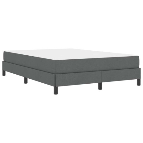 vidaXL Boxspringbed met matras Donkergrijs 140 x 200 cm Stof afbeelding2 - 1