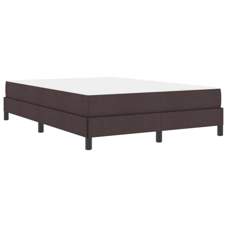 vidaXL Boxspringbed met matras Donkerbruin 140 x 200 cm Stof afbeelding2 - 1