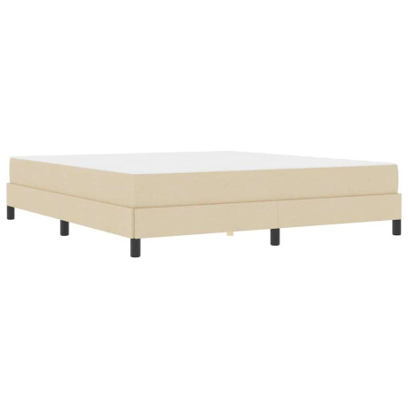 vidaXL Boxspringbed met matras Crème 180 x 200 cm Stof afbeelding2 - 1