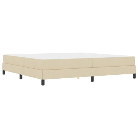 vidaXL Boxspring bed Anders Crème 200 x 200 cm Stof afbeelding2 - 1