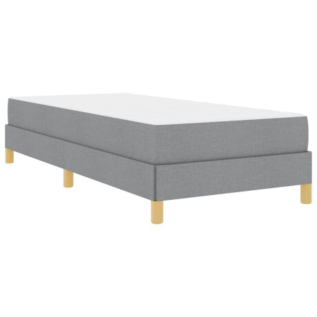 vidaXL Boxspring bed Taupe, Bruin 100 x 200 cm Stof, Engineered Hout afbeelding2 - 1