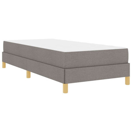 vidaXL Boxspring bed Taupe, Bruin 100 x 200 cm Stof, Engineered Hout afbeelding2 - 1