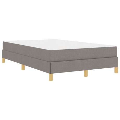 vidaXL Boxspring bed Taupe, Bruin 120 x 200 cm Stof, Engineered Hout afbeelding2 - 1