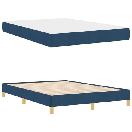 vidaXL Boxspring bed Taupe, Bruin 140 x 200 cm Stof, Engineered Hout afbeelding2 - 1
