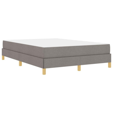 vidaXL Boxspring bed Taupe, Bruin 160 x 200 cm Stof, Engineered Hout afbeelding2 - 1