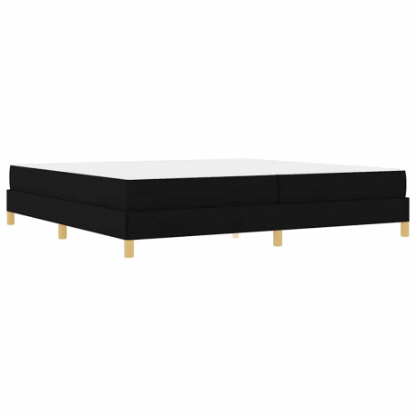 vidaXL Boxspring bed Zwart, Bruin 200 x 200 cm Stof, Engineered Hout afbeelding2 - 1