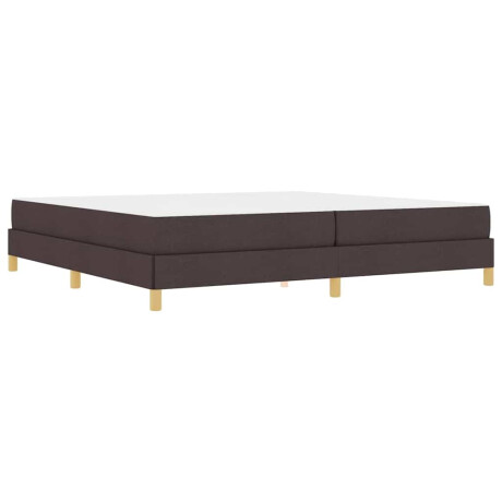 vidaXL Boxspring bed Bruin 200 x 200 cm Stof, Engineered Hout afbeelding2 - 1