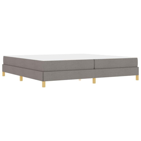 vidaXL Boxspring bed Taupe, Bruin 200 x 200 cm Stof, Engineered Hout afbeelding2 - 1