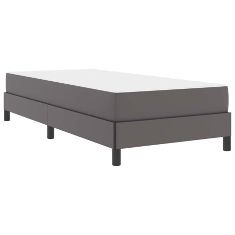 vidaXL Bedframe met matras Grijs 90 x 190 cm Stof afbeelding2 - 1