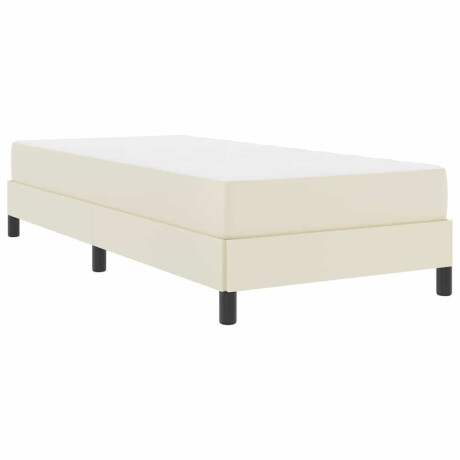 vidaXL Bedframe met matras Crème 100 x 200 cm Stof afbeelding2 - 1
