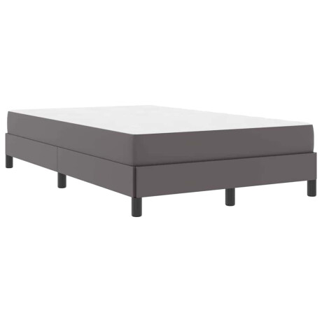 vidaXL Bedframe met matras Grijs 120 x 190 cm Stof afbeelding2 - 1