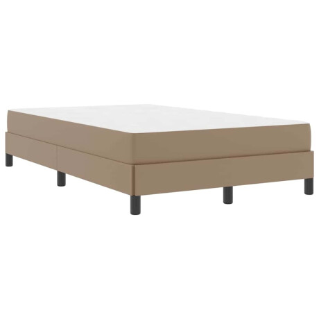 vidaXL Bedframe met matras Cappuccino 120 x 190 cm Stof afbeelding2 - 1