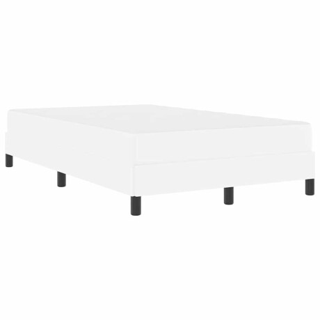 vidaXL Bedframe met matras Puur Wit 120 x 200 cm Stof afbeelding2 - 1