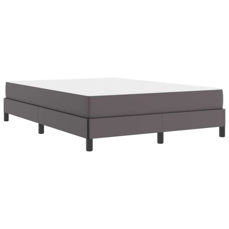 vidaXL Bedframe met matras Grijs 140 x 200 cm Stof afbeelding2 - 1