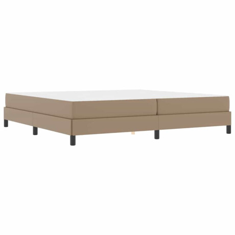 vidaXL Bed met matras Cappuccino 200 x 200 cm Kunstleer afbeelding2 - 1