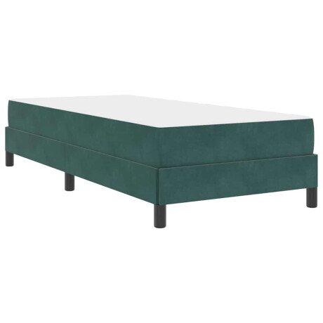 vidaXL Boxspringbed met matras Donkergroen 80 x 200 cm Stof afbeelding2 - 1